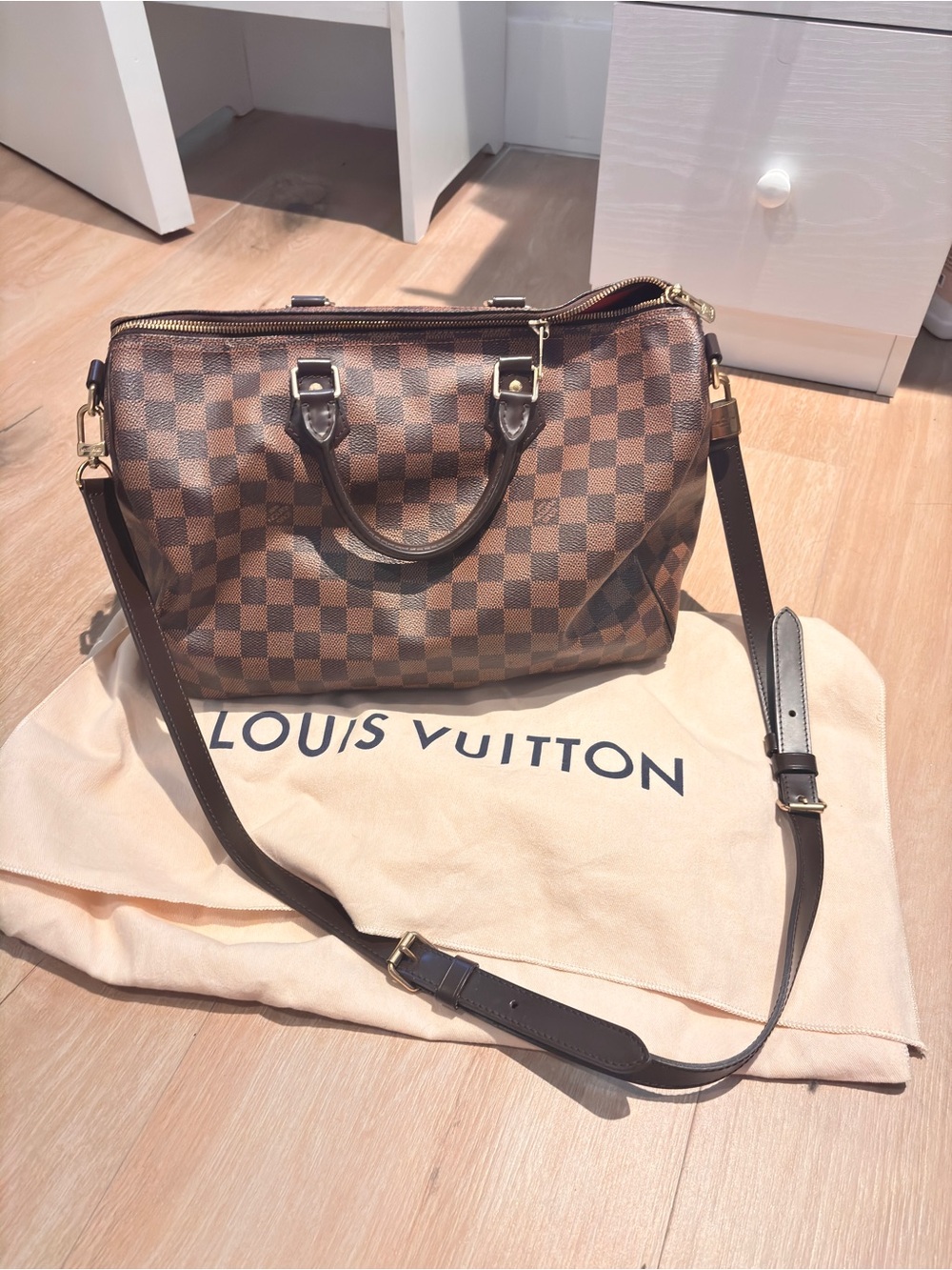 Louis Vuitton Damier Ebene Speedy Bandouliere 35 - Picture 3 of 7